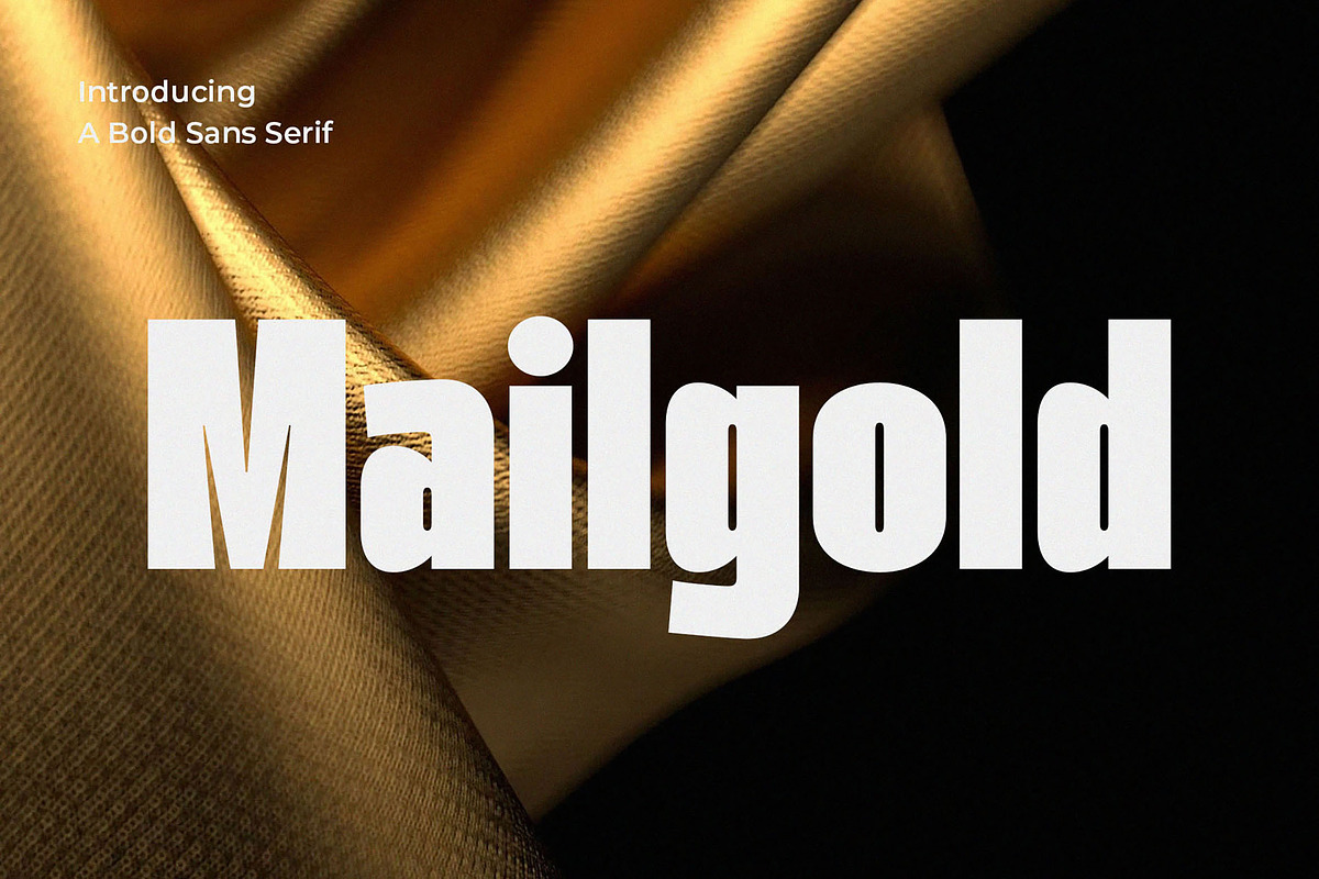 Mailgold - A Bold Sans Serif, a Sans Serif Font by TypeLogue (Photo 1 of 5)