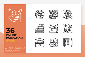 Online Education Icons