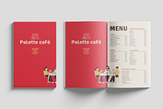 Palette Café Menu Template, a Flyer Template by Soul & Maeum Store (Thumbnail 1 of 3)