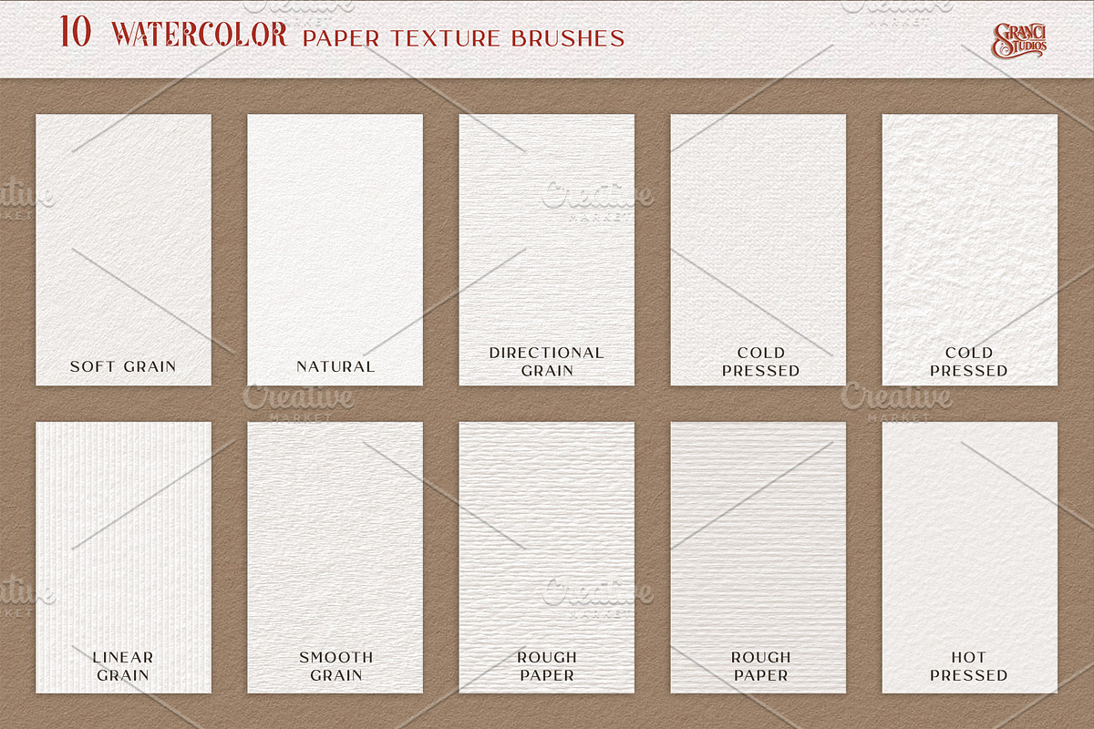 Procreate Paper Texture Brushes, a Brush Add-On by GRANCI STUDIOS (Photo 3 of 7)