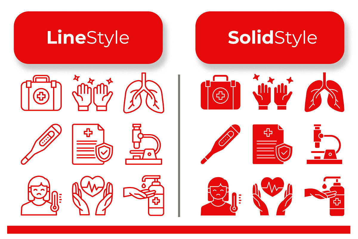Healthcare Icons, an Outline Icon by Tekuni (Photo 2 of 8)