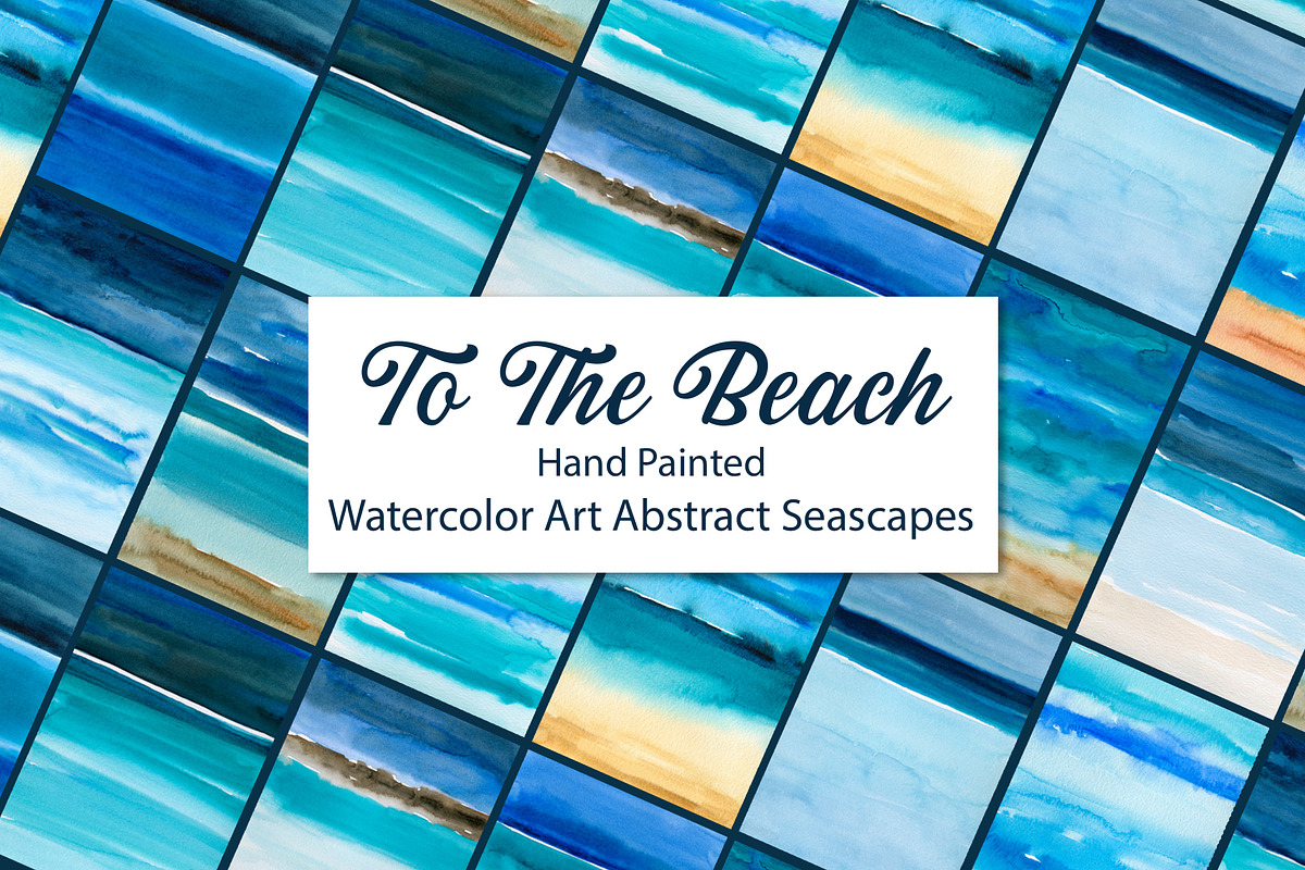 To the Beach, watercolor seascapes, a Wallpaper Graphic by Marmoris.Arts (Photo 2 of 12)