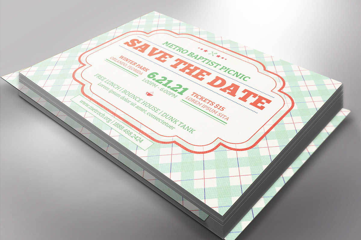 Church Picnic Flyer Word Publisher, a Flyer Template by Four C Graphic (Photo 4 of 10)