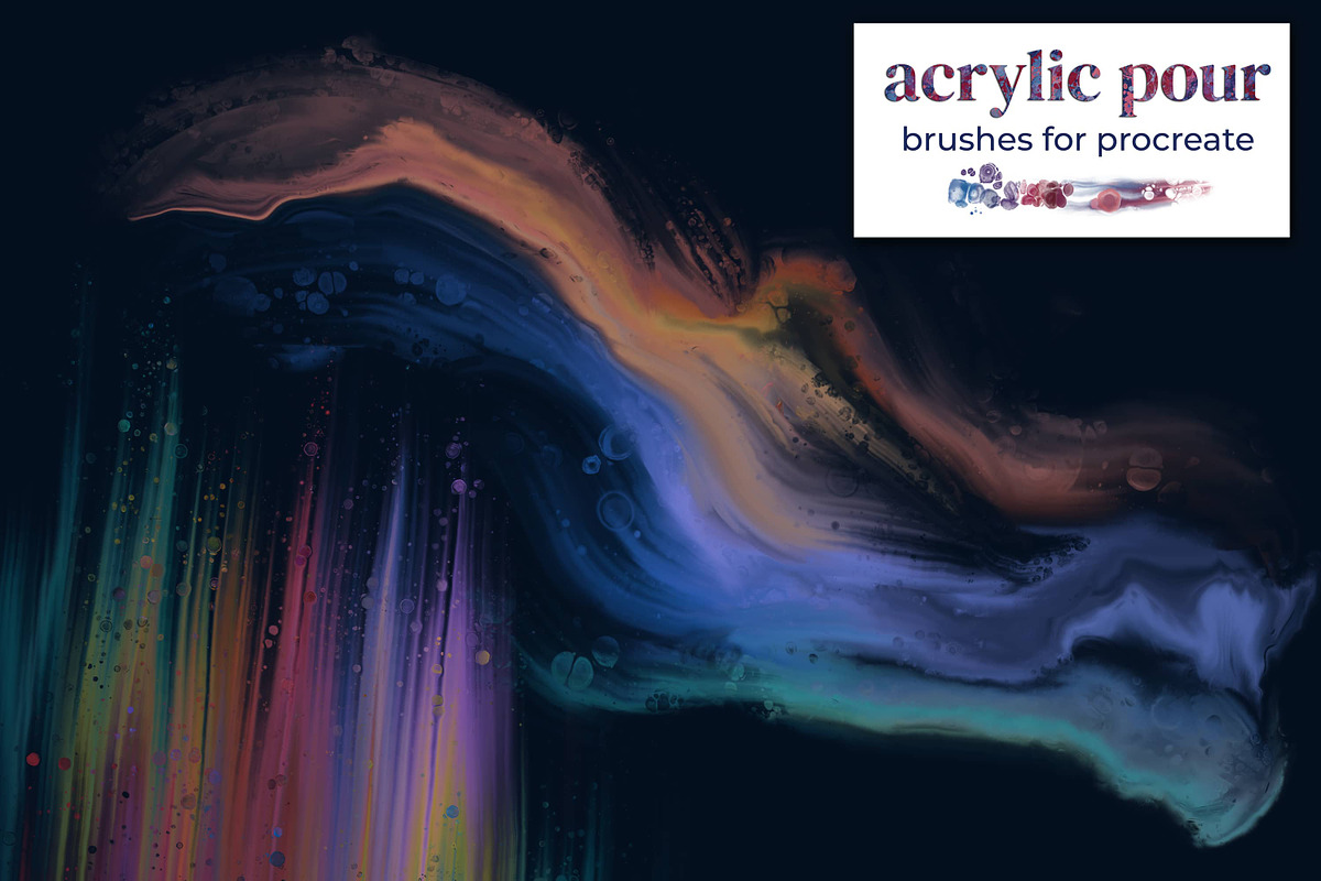 Acrylic Pour Brushes for Procreate, a Brush Add-On by AJ Brushes (Photo 9 of 9)