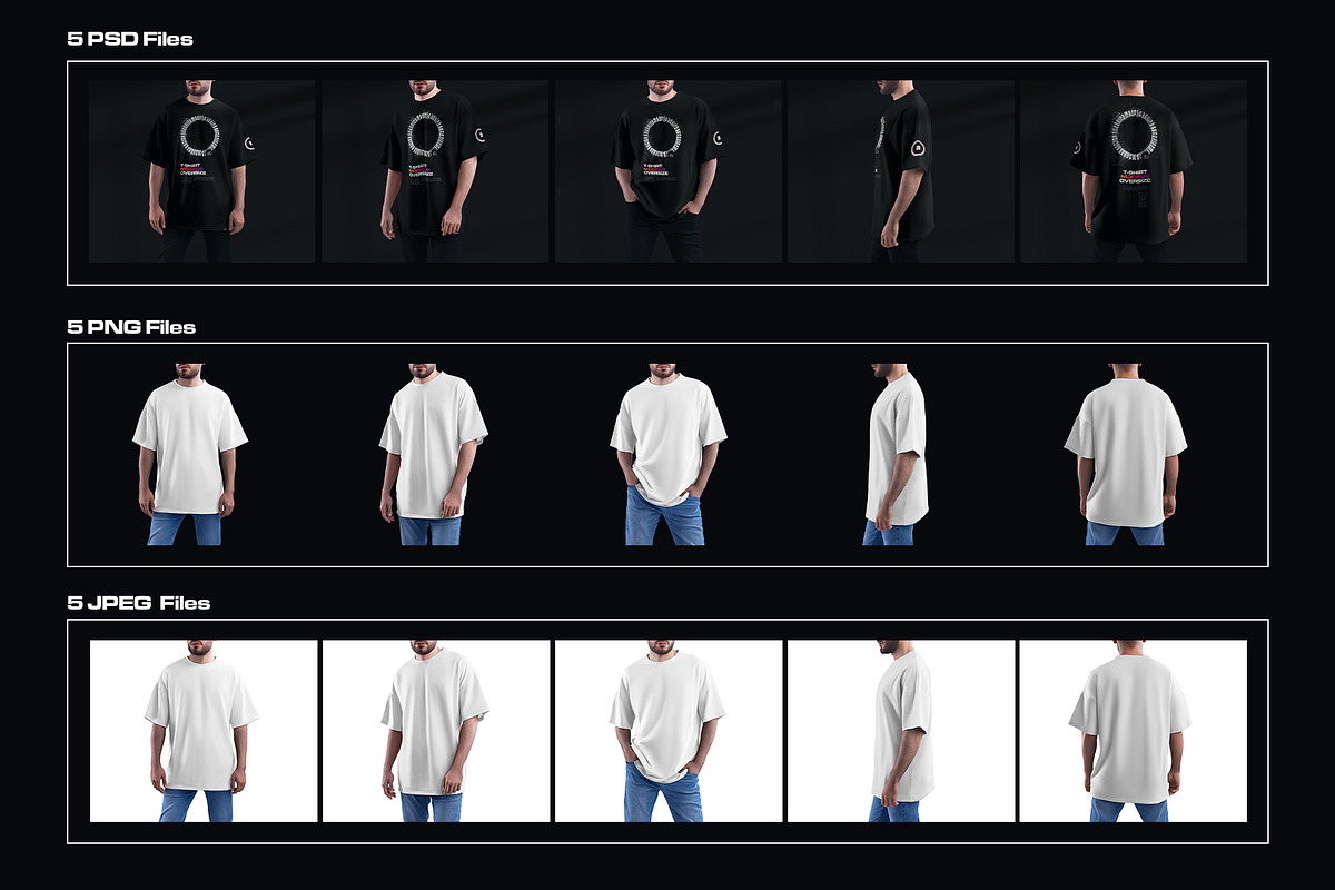 5 Mockups Oversize T-shirt, a Shirt Mockup by Grow Design Craft Studio (Photo 8 of 8)