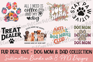 Fur Real Love Dog Lovers PNG Bundle, a Graphic by Pet Cave