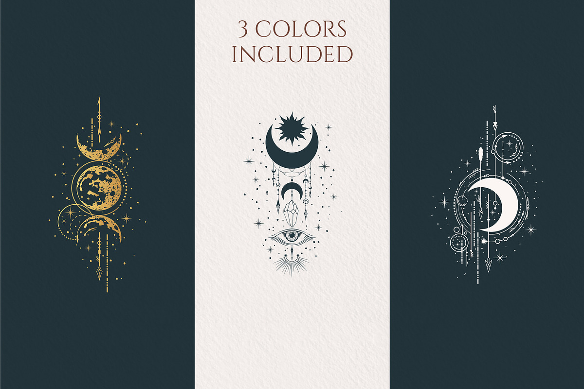 Hand Drawn Mystical Moon Collection, an Illustration by KirillsWorkshop (Photo 3 of 6)