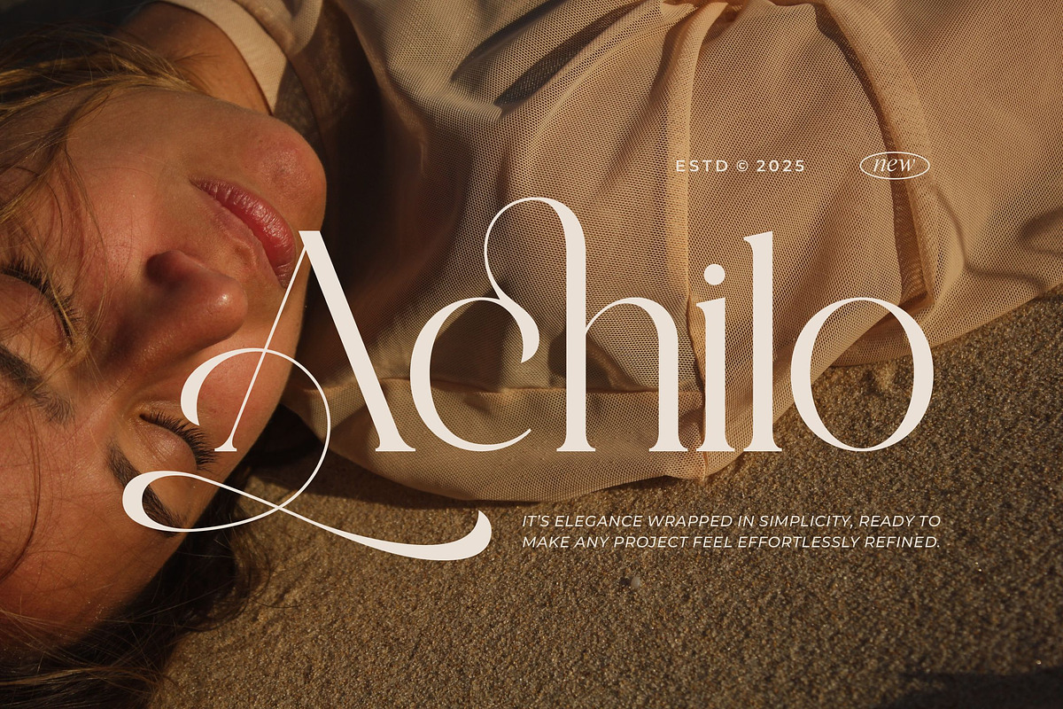 Achilo || Modern Classy Serif Font, a Serif Font by Ermedia Studio (Photo 1 of 10)