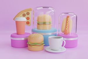 3D Fast Food Pack