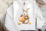 Cute Autumn Bunny Sublimation Clipar, an Illustration by DreamCafeArt (Thumbnail 6 of 9)