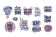 Handwritten love quotes set, a Decorative Illustration by Good Studio (Thumbnail 3 of 9)