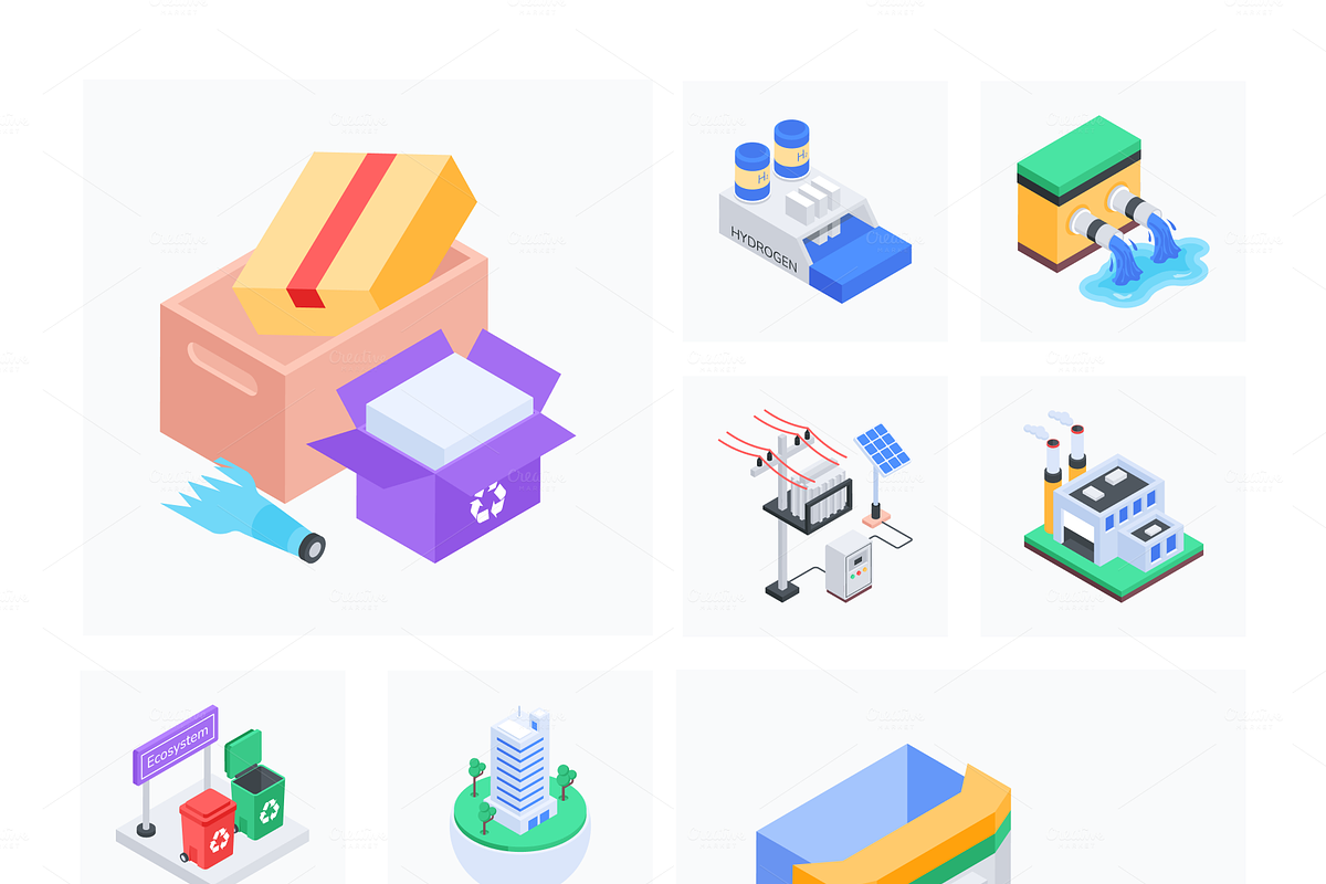 Animated Isometric Ecosystem Icons, a Duotone Icon by Vectors Market (Photo 7 of 12)