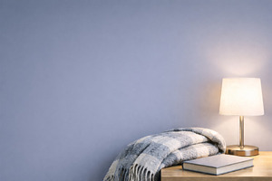 Cozy winter home setting with lamp,, a Photo by Dvoevnore photos