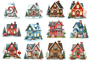 Christmas Home Clipart Bundle, an Illustration by Designworld (Thumbnail 2 of 6)
