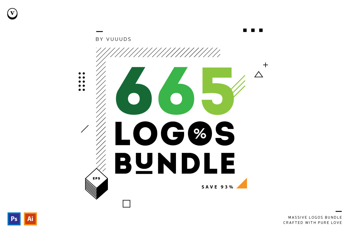 665 Logos Bundle, a Branding & Logo Template by vuuuds (Photo 1 of 7)