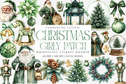 Vintage Green Christmas Winter PNG, an Illustration by SinaCreation (Thumbnail 1 of 7)