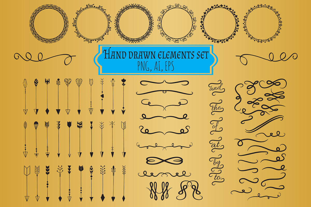 Hand Drawn Design Elements Black, an Illustration by Annakristal (Photo 2 of 2)