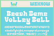 Beach Game font, a Font by weknow (Thumbnail 1 of 5)