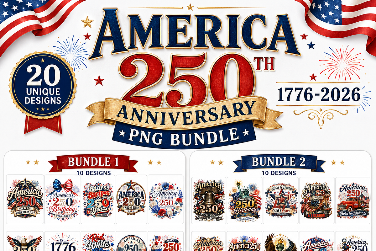 America 250th Anniversary PNG Bundle, a Decorative Illustration by HeavensStar (Photo 1 of 7)