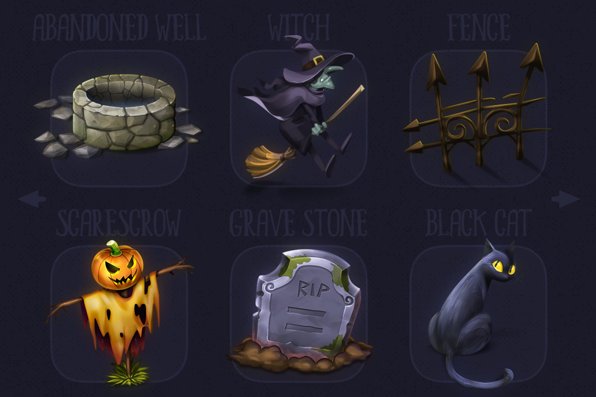 Qliwon: Halloween Iconic Set, an Illustration by Weirdsgn Store (Photo 4 of 7)