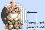 Watercolor Summer Gnome Clipart PNG, a Seasonal Illustration by Canvas Craft (Thumbnail 2 of 5)