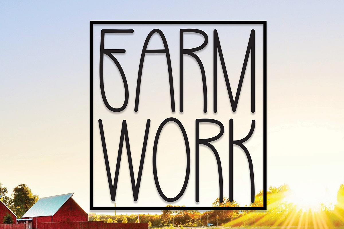 Farm Work | Script Font, a Script Font by Scratchones (Photo 1 of 8)
