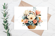 Watercolor Spring Flowers Basket PNG, an Illustration by Canvas Craft (Thumbnail 7 of 7)