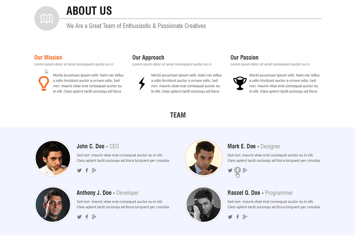 Bright - Single Page PSD Template, a Websites & App Template by Metrothemes (Photo 4 of 5)