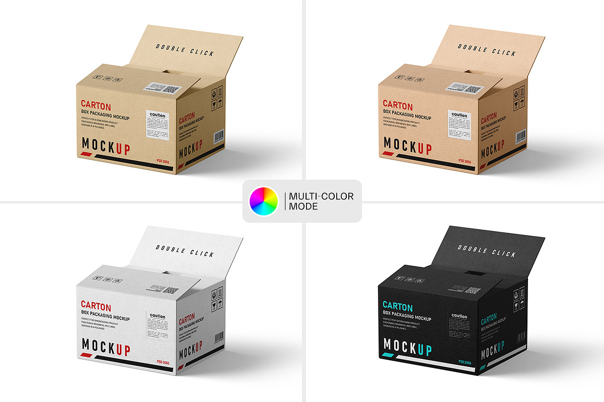 Kraft Carton Packaging Box Mockup, a Packaging Mockup by Ram Studio (Photo 6 of 13)