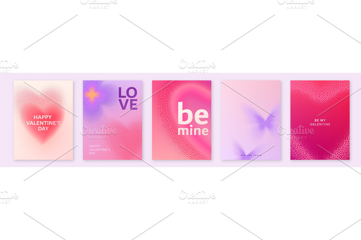 Heart vector background set for, an Illustration by Zaie