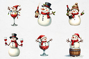 Snowman Christmas Wine Sublimation P, an Illustration by CrexoraLab (Thumbnail 2 of 5)