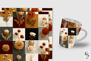 Boho Patchwork Floral Digital Papers, a Pattern Graphic by Creative Store (Thumbnail 3 of 5)