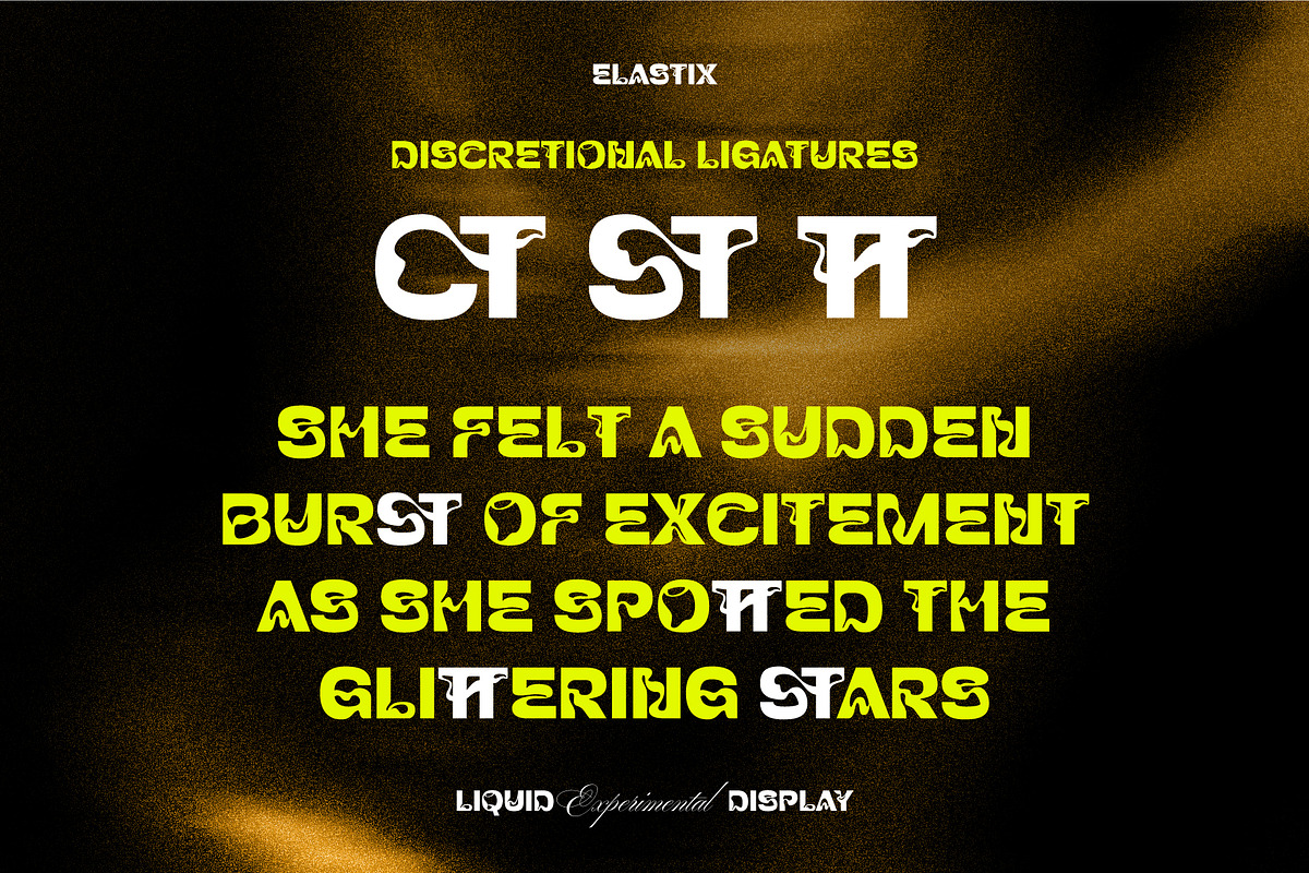 Elastix - Liquid Experimental Font, a Sans Serif Font by Drizy (Photo 5 of 10)