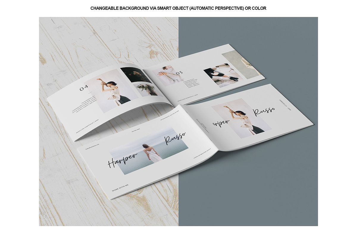 A5/A4 Landscape Brochure Mockup, a Books & Magazine Mockup by Tokobeta (Photo 11 of 12)