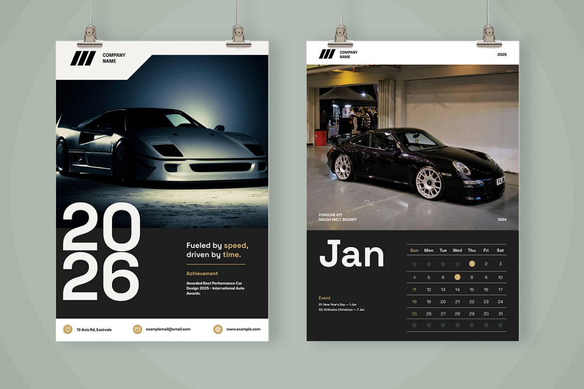 Automotive Corporate Wall Calendar preview 4