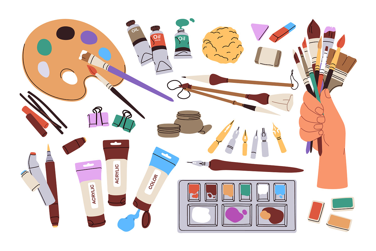 Art supplies, tools set + templates, an Object Illustration by Good Studio (Photo 8 of 11)