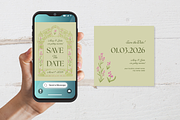 Green, pink and regal Stationery, a Templates & Theme by Gabba Delgado (Thumbnail 2 of 7)