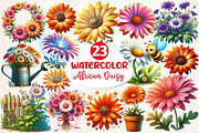 African Daisy Flower Bloom Clipart, an Illustration by Dream Creation (Thumbnail 1 of 5)