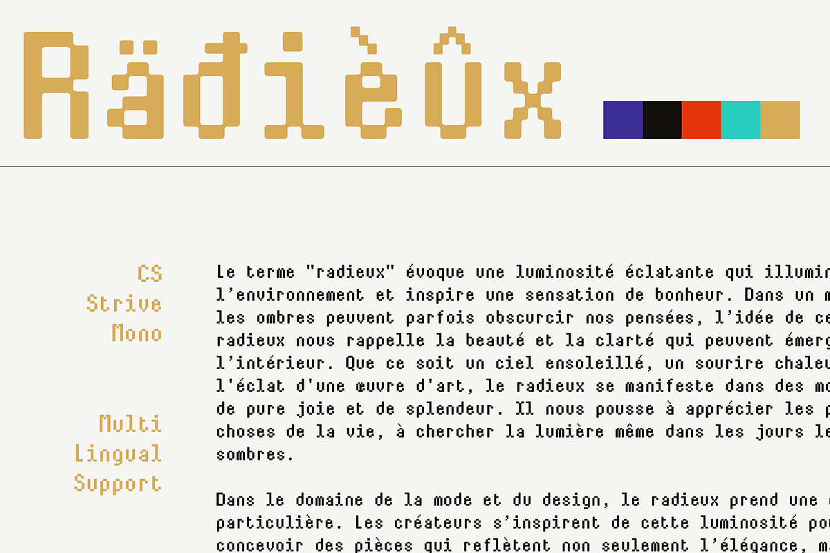 CS Strive Mono – Monospaced Font, a Sans Serif Font by Craft Supply Co. (Photo 6 of 8)