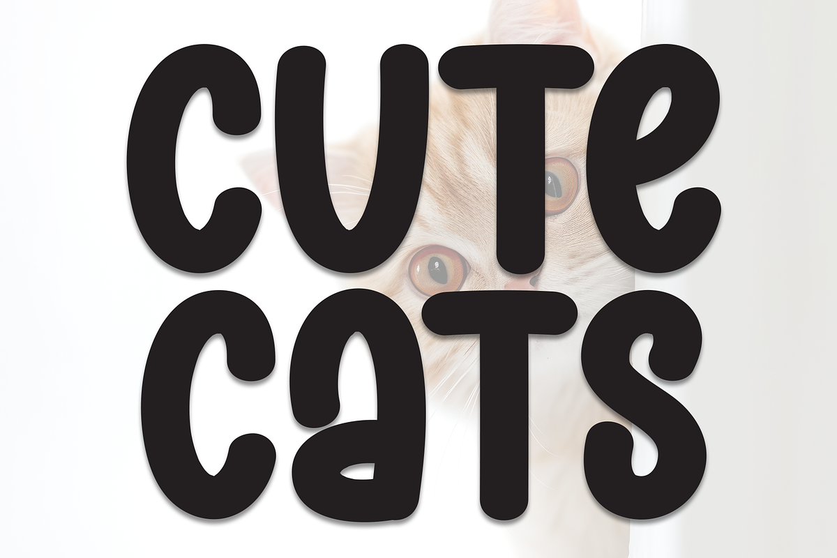 Cute Cats | Script Font, a Script Font by Scratchones (Photo 1 of 8)
