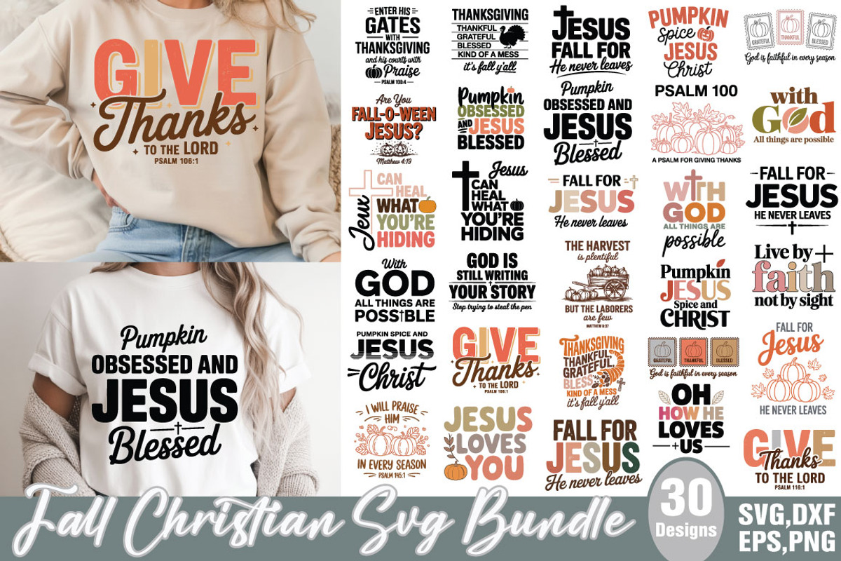 Fall Christian Svg Bundle, an Object Graphic by DollarSmart