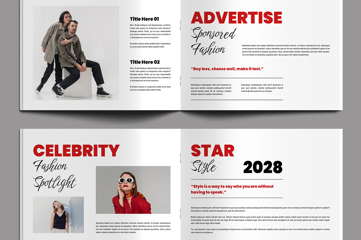 Creative Fashion Magazine Landscape, a Magazine Template by MightyDesign (Photo 4 of 8)