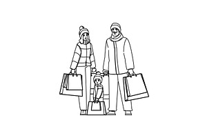 celebration holiday market family, a Person Illustration by pikepicture