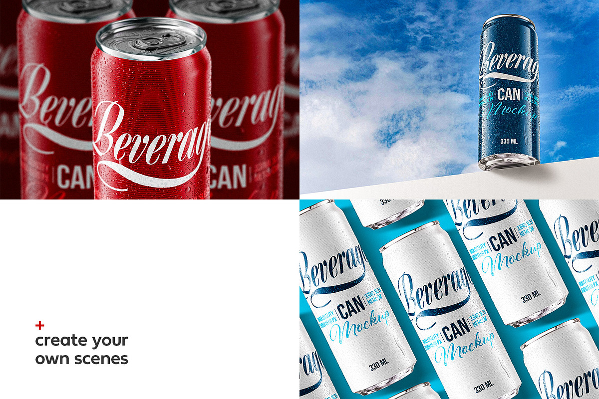 330ml Sleek Can Mockup | ANIMATED, a Packaging Mockup by AY Mock-Ups (Photo 7 of 15)