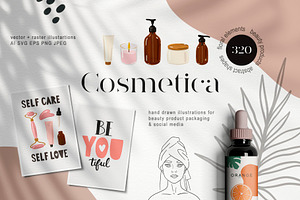 Beauty and make up vector art kit, an Object Illustration by harmonia_green_art