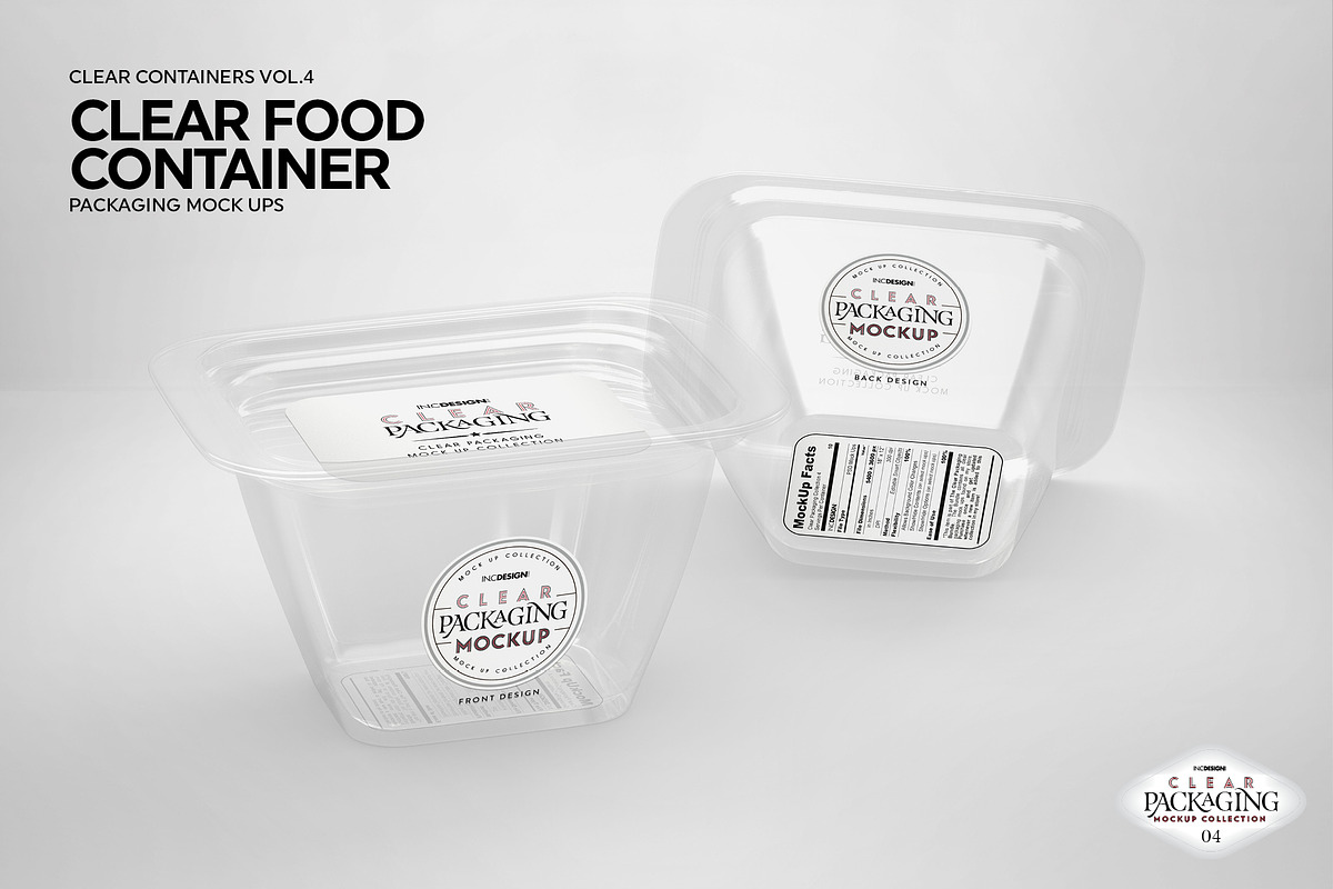 Clear Container Packaging Mockup, a Cups & Container Mockup by INCDesign (Photo 4 of 6)