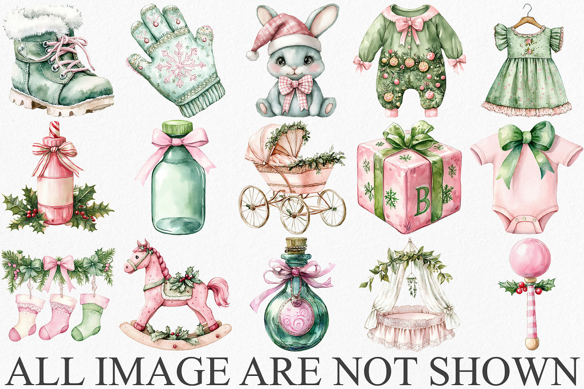 Coquette Baby Shower Christmas, an Illustration by Canvas Craft (Photo 3 of 6)