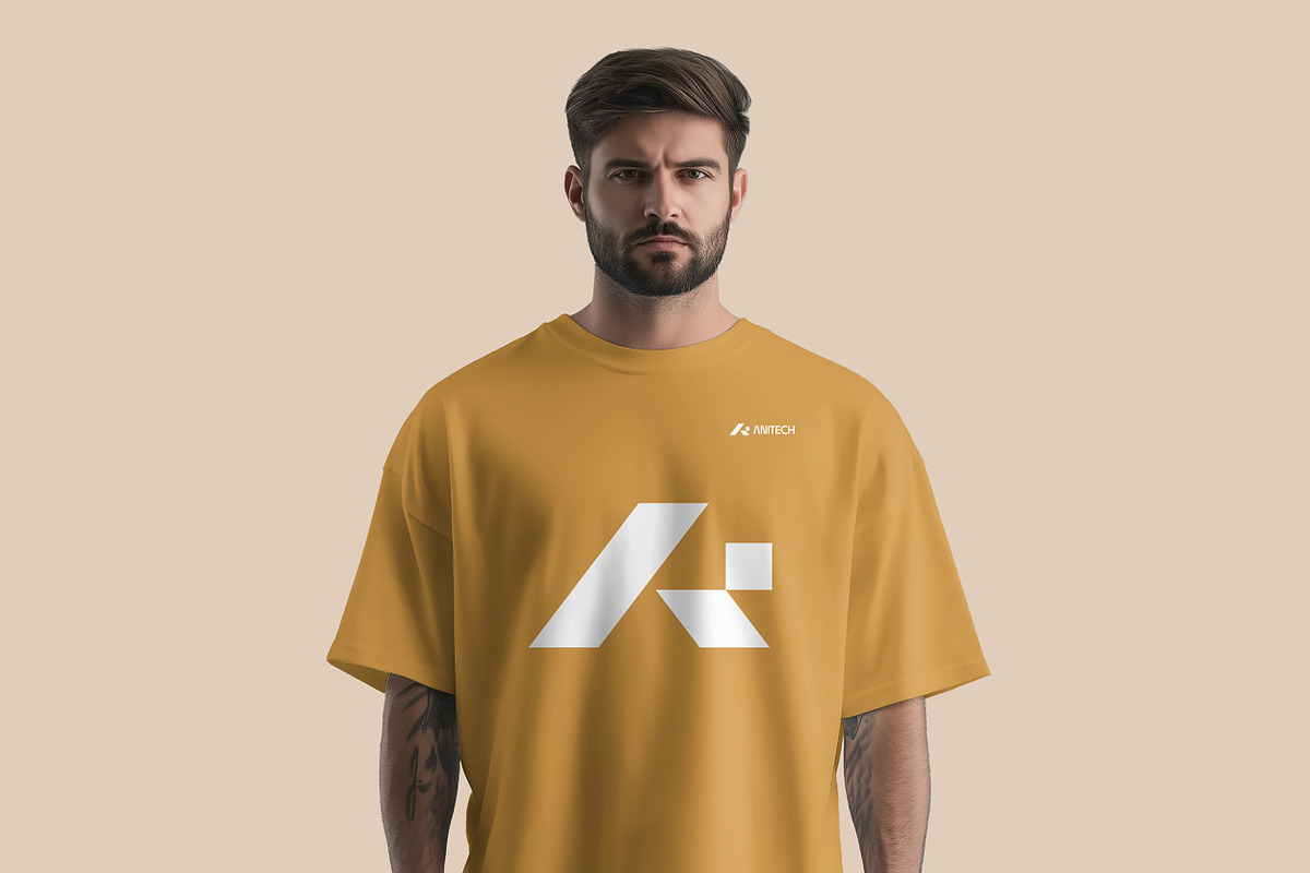 Handsome Men T-shirt Mockup, a Shirt Mockup by INTENTFX (Photo 5 of 12)