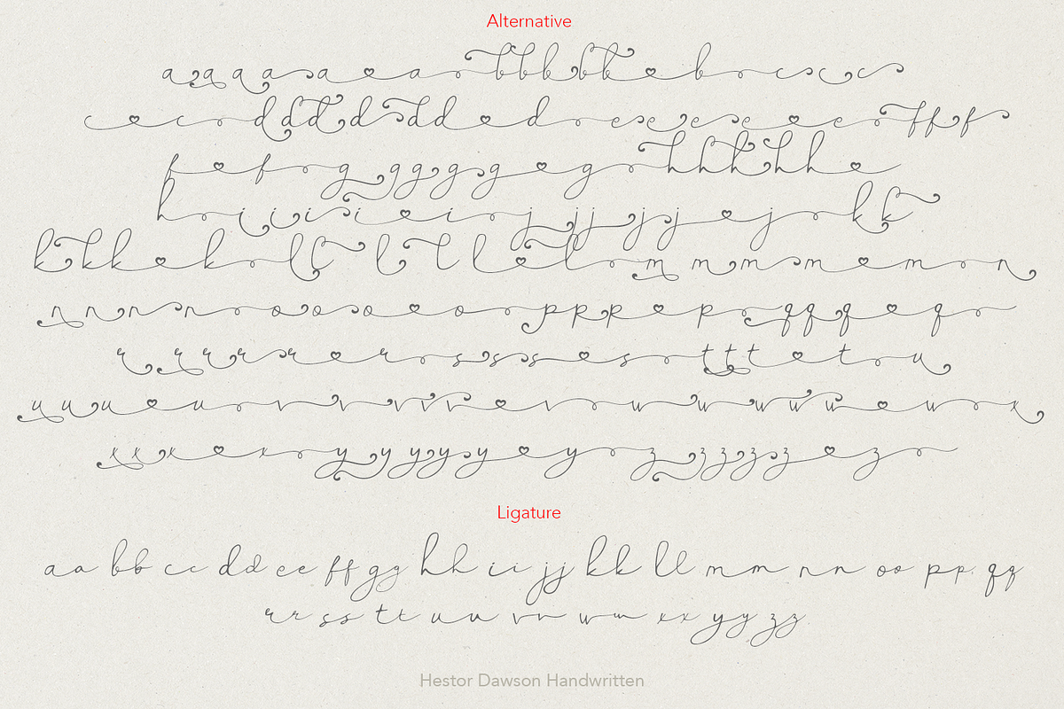 Hestor Dawson - Handwritten Font, a Handwritten Font by madeDeduk (Photo 10 of 10)