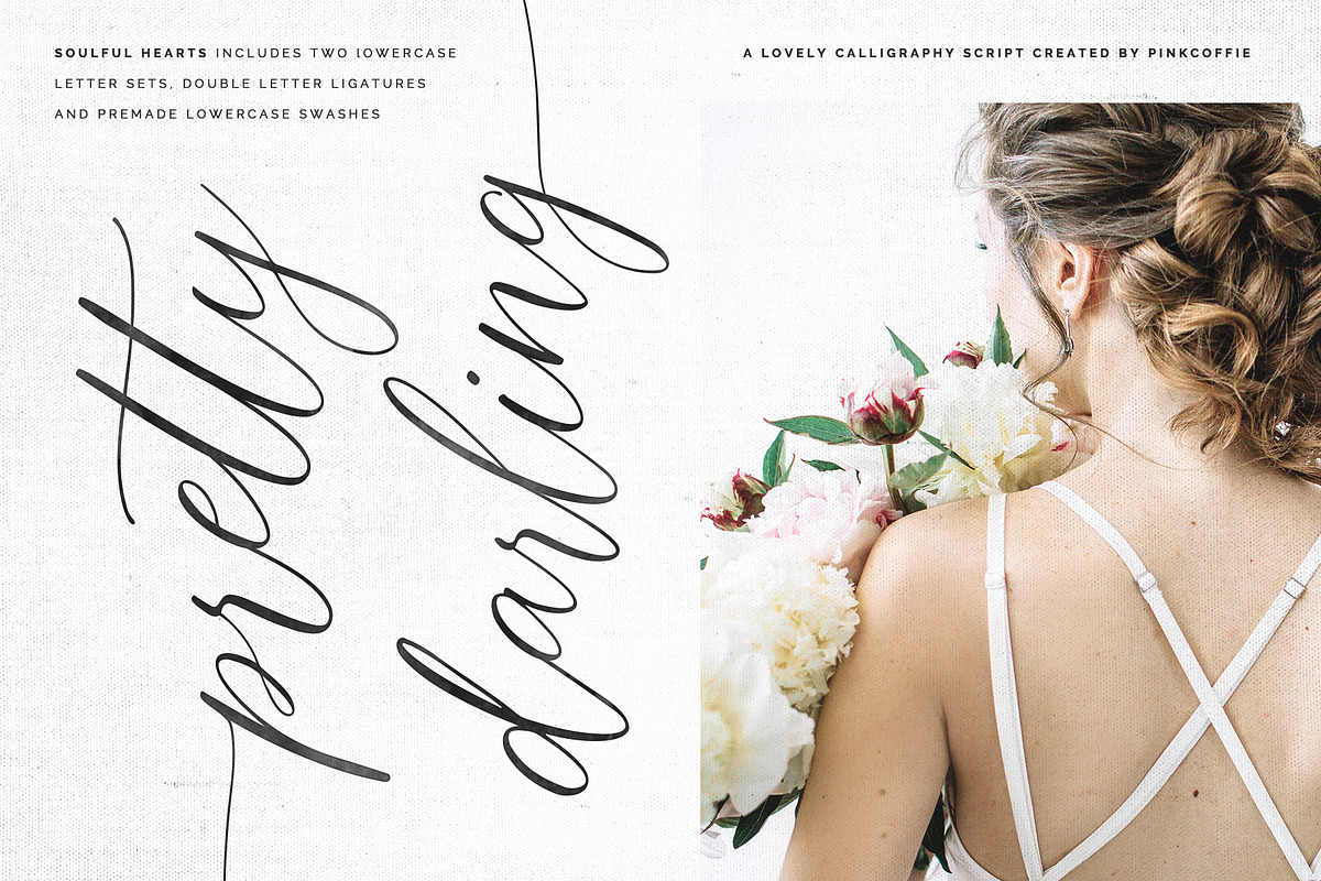 Soulful Hearts | Calligraphy Script, a Script Font by Pink Coffie (Photo 5 of 16)